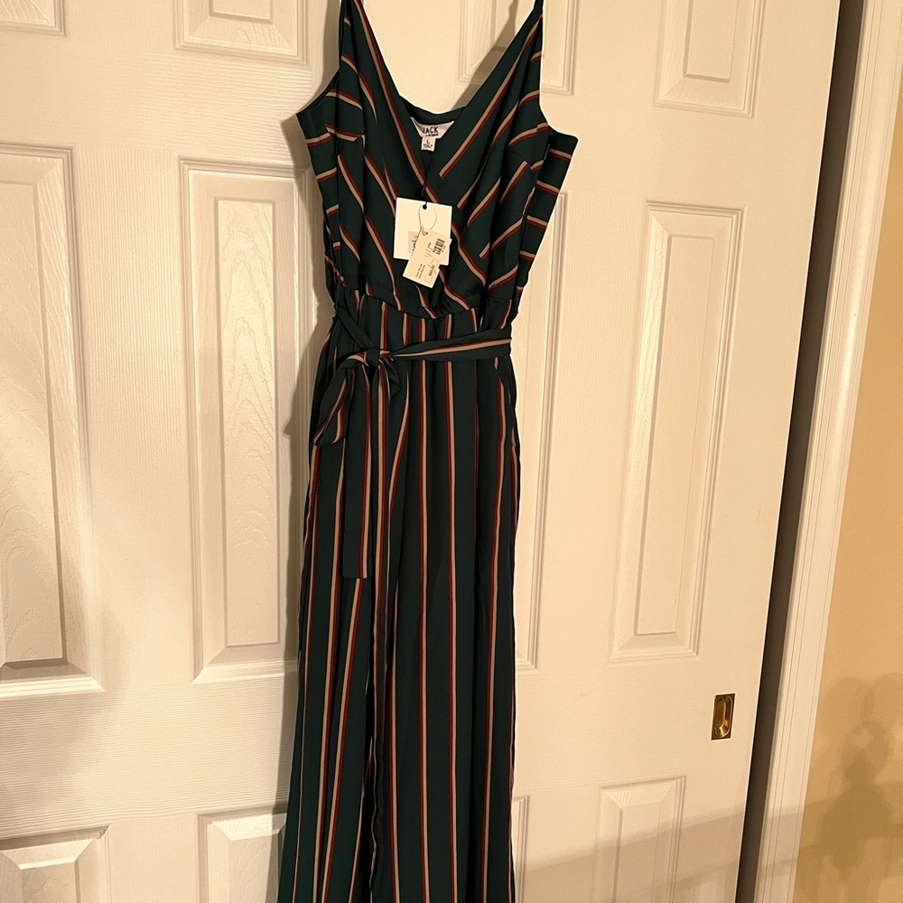 cross the line belted jumpsuit